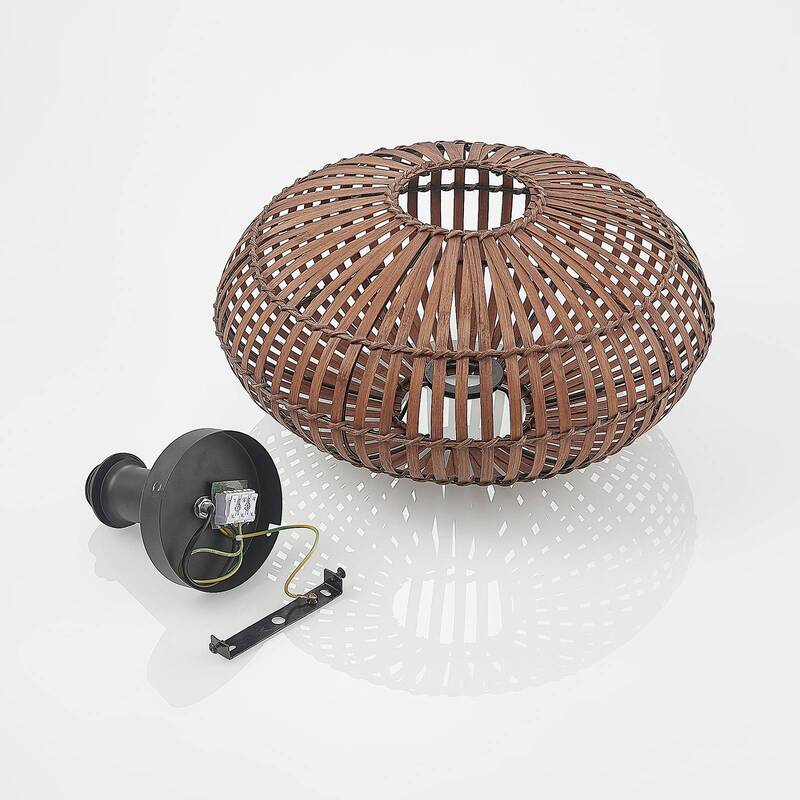 Lindby Majeora Deckenleuchte Hängeleuchte Lampe Leuchte Bambus E27 dunkelbraun - 4251911750652