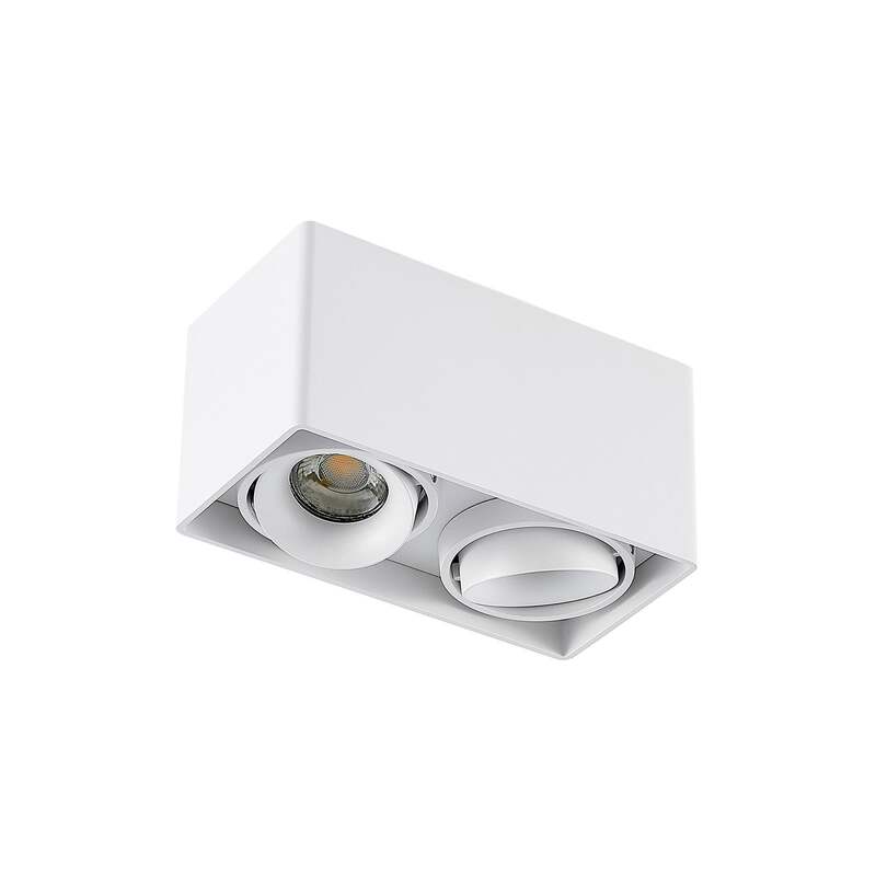 Arcchio Downlight Kubika LED Deckenlampe dimmbar 2-flg weiß Aluminium 19cm - 4251096579314