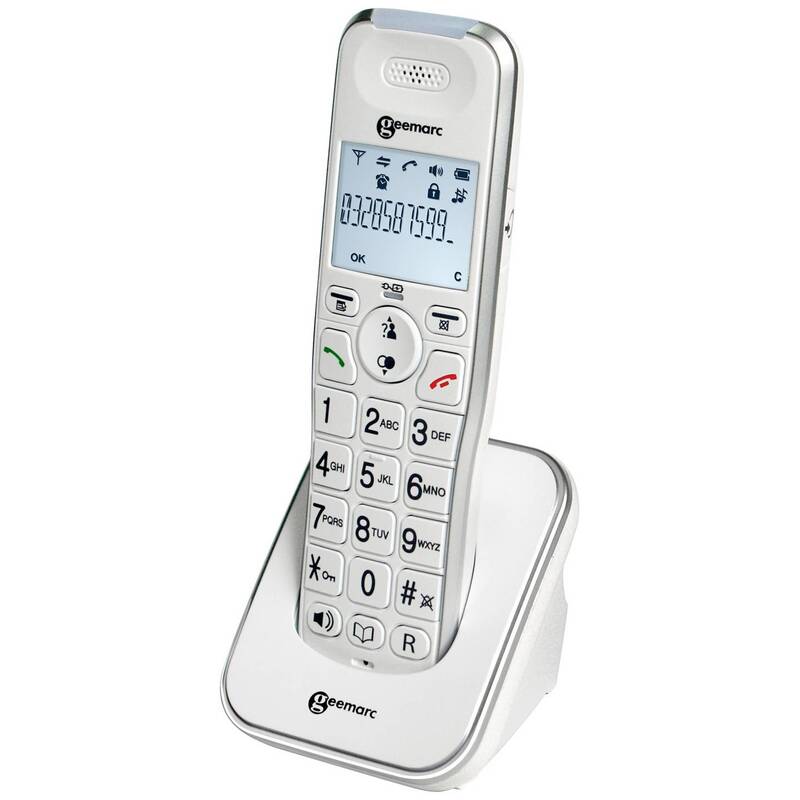 Geemarc AMPLIDECT 295 AD Schnurloses Seniorentelefon Beleuchtetes Display Weiß - 3521350008548
