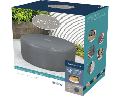 Lay-Z-Spa 77" X 28" Thermal Cover Round, Grey - 06941607321270