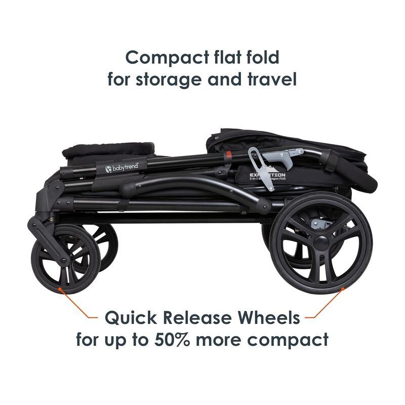 Baby Trend Expedition 2-in-1 Kinderwagen Wagon Plus Ultra Black für 2 Kinder - 090014035884