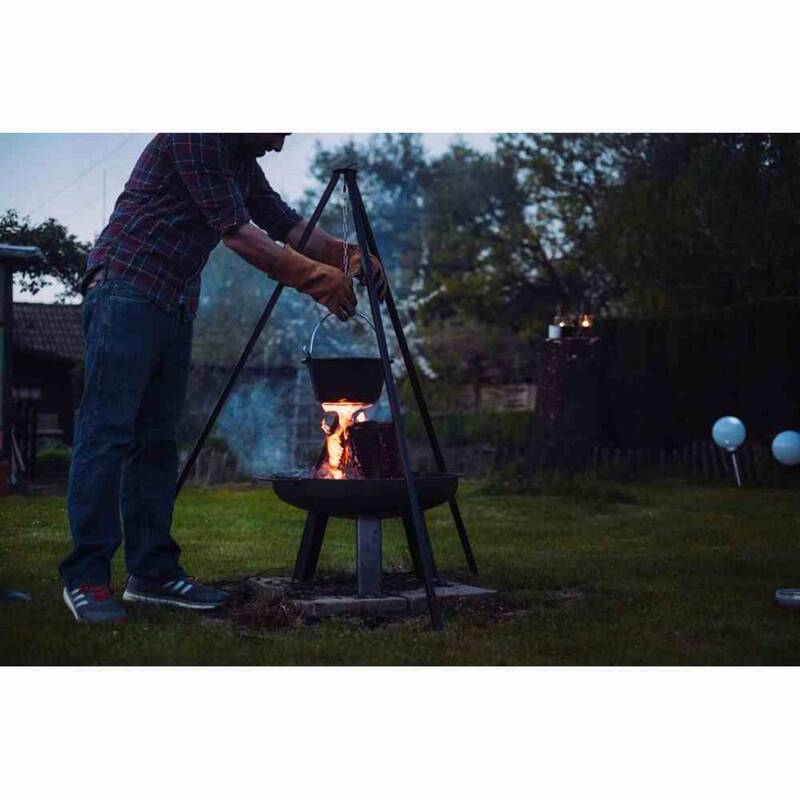 Siena Garden Feuerschale Feuerstelle Stahl Anthrazit Tragegriff 55 cm - 4019111413513