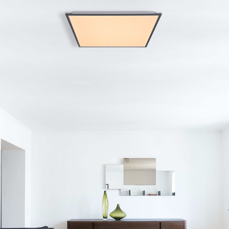 Globo LED-Deckenleuchte Doro Länge 59 cm weiß/grafit Aluminium Lampe Leuchte - 9007371408924