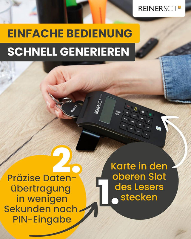 REINER SCT Chipkartenleser cyberJack RFID komfort USB-C sicherer Kartenleser - 4011170085557