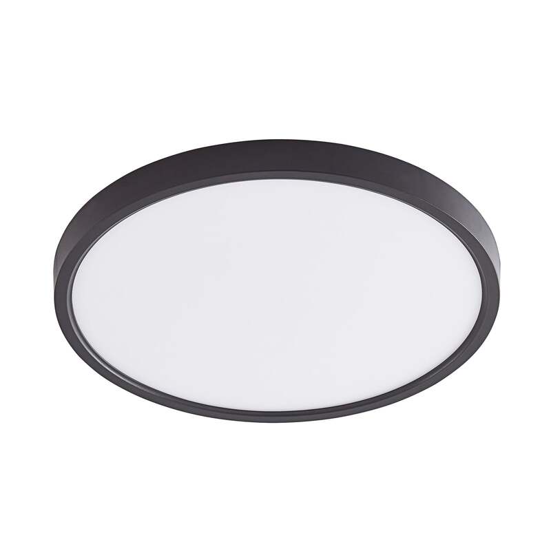 Lindby Deckenleuchte Pravin LED Lampe Leuchte schwarz matt Ø30cm warmweiß 3000K - 4251911766684