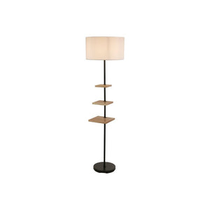 B-Ware Searchlight Stehleuchte Standlampe Norfolk schwarz grau Stahl Textil Schalter