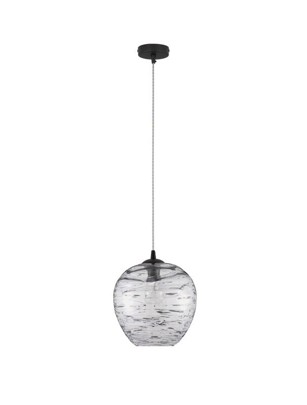 Nova Luce Pendelleuchte Hängeleuchte EVLEEN Schwarz Metall Glas E27 LED 120 cm - 5212017434432