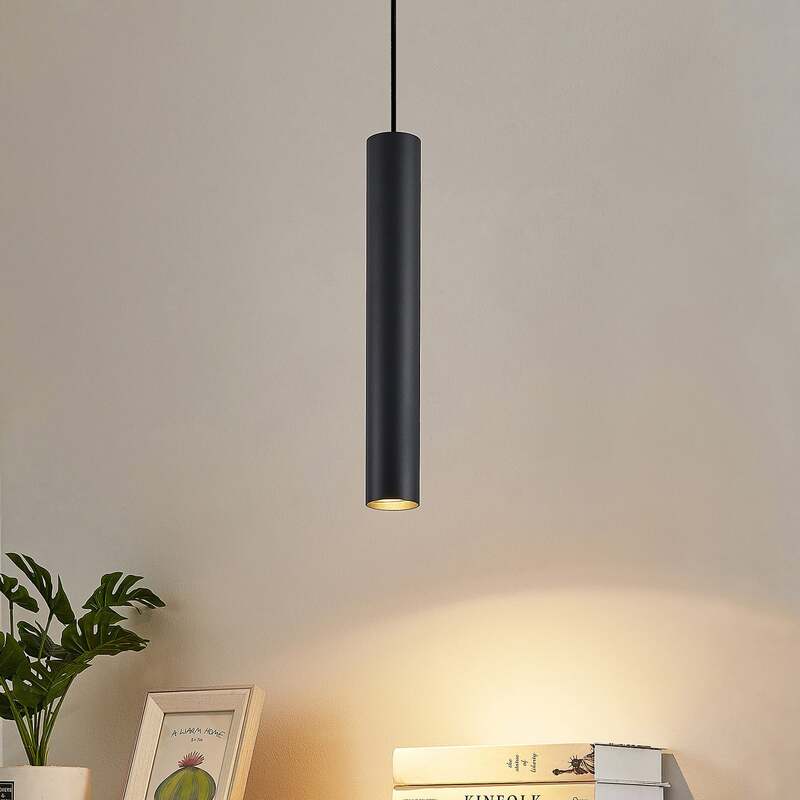 Lindby Pendelleuchte Hängeleuchte Linaro LED Lampe Pendellampe schwarz 40cm - 4251911701593