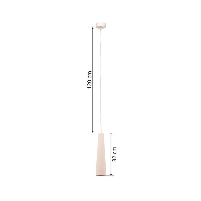 Euluna Hängeleuchte Lectra LED Pendelleuchte dimmbar Keramik weiß 32cm hoch - 5903282711198