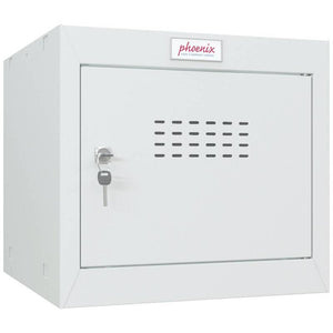 B-Ware Phoenix Würfelspind CL0344GGK Stahl Handtuchschrank mit Schlüsselschloss grau