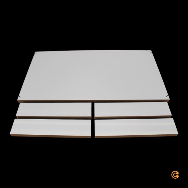 Tojo Mehrfach Grundmodul Abschlusselement Regal Erweiterung Möbelmodul Holz weiß - 0742832925075