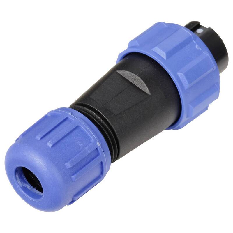 Weipu Rundstecker SP1310 P 3 I Stecker gerade 3-polig schwarz Anschluss Löten - 2050001514158