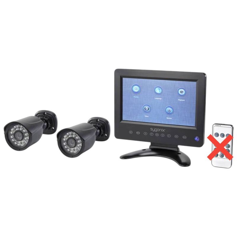 Sygonix AHD Überwachungskamera-Set 2-Kanal 720p mit 2 Kameras und Monitor - 4064161151120