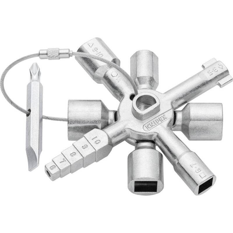 Knipex Schaltschrankschlüssel TwinKey® Multifunktionsschlüssel 92mm - 4003773074670