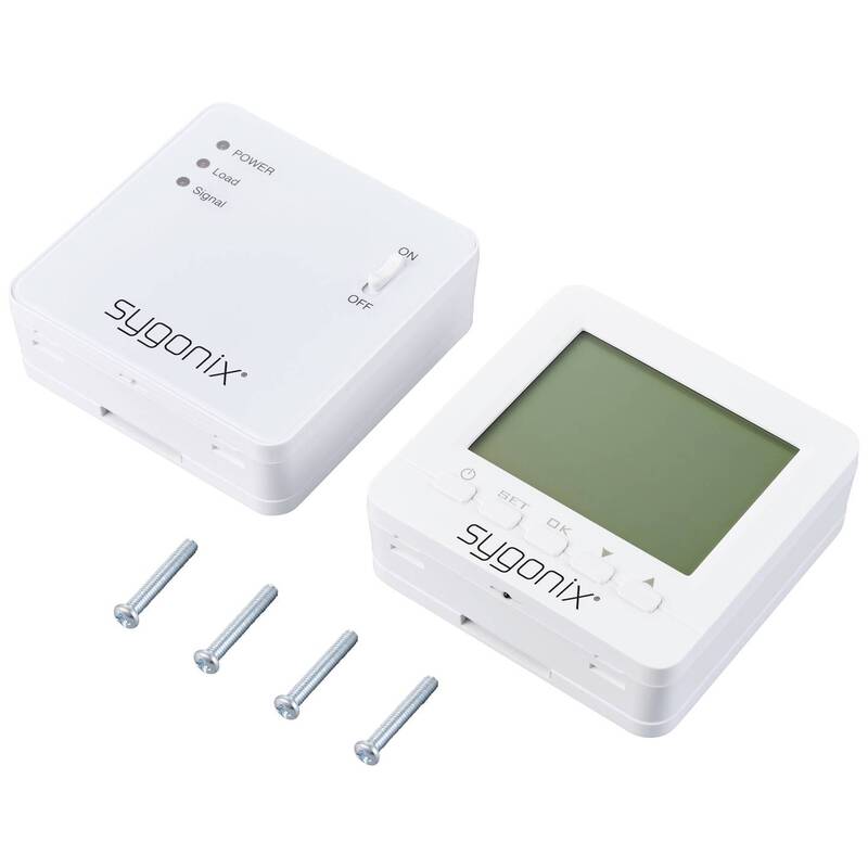Sygonix Funk-Raumthermostat SY-5470190 Aufputz Wochenprogramm 1 St. Weiß - 4064161241609