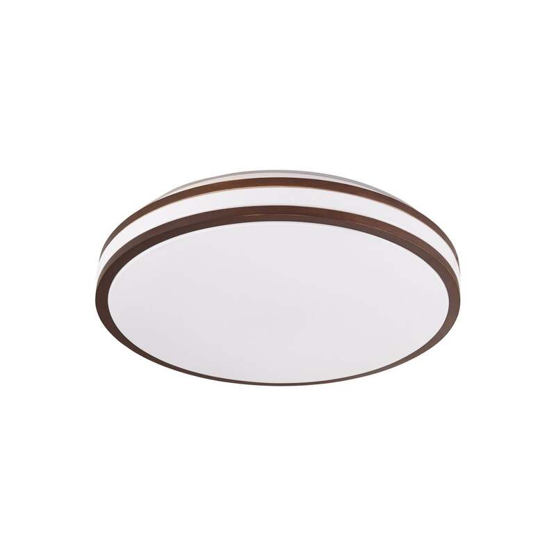 Lindby Deckenleuchte Emiva LED Lampe Leuchte dimmbar Holz dunkel Ø 40 cm CCT - 4255830911385
