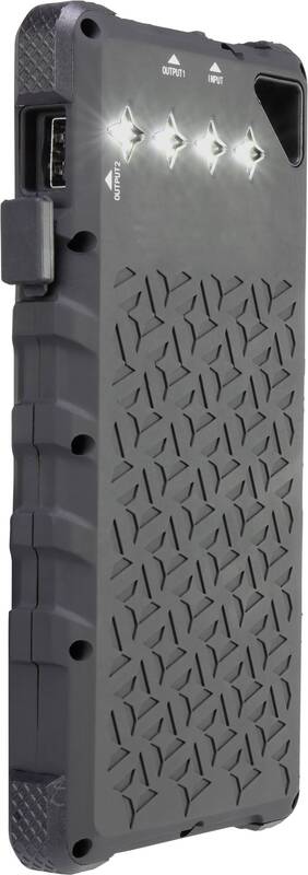 VOLTCRAFT Solar-Powerbank tragbar extern Ladestrom Solarzelle 280 mA 16000 mAh - 4064161189505