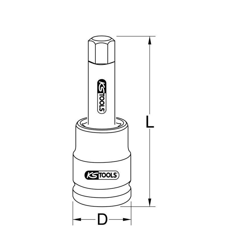 KS Tools Stecknuss 4500461 Chrom-Molybdän Stahl 140mm 672g DIN ISO 1174 Werkzeug - 4042146333310