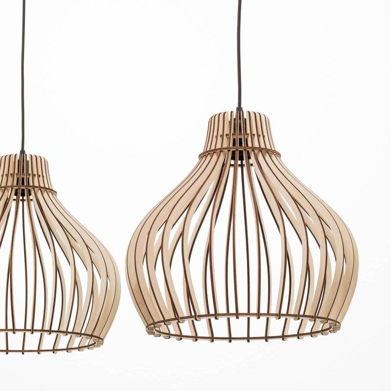 Euluna Hängeleuchte Pendelleuchte Barrel Leuchte Lampe Deckenlampe LED Holz - 5907623619891