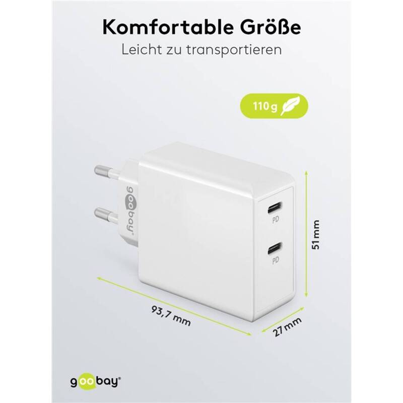 Goobay 61758 Mobile Device Charger White Indoor - 4040849617584