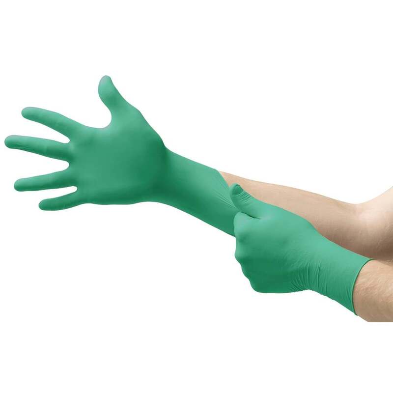 Ansell Einweghandschuh Schutzhandschuh Nitril grün puderfrei silikonfrei 100 St - 76490493387