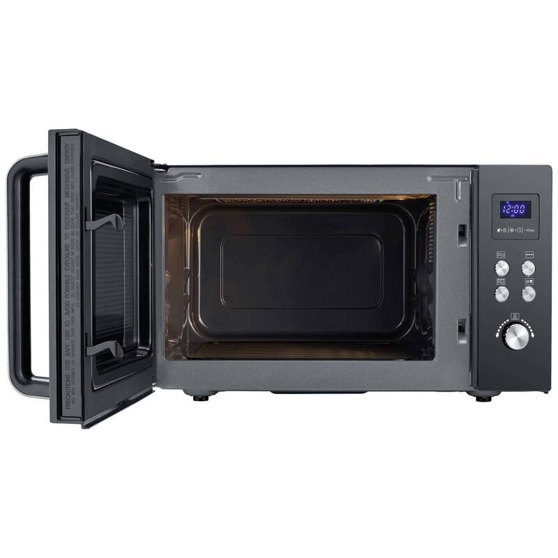 Severin MW Mikrowelle Schwarz Edelstahl 900 W Grillfunktion flacher Glasboden - 4008146037610