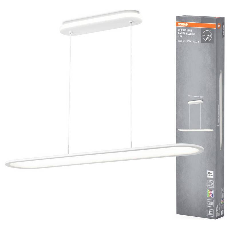 OSRAM HOMELIGHTING 4099854464898 Office Line Panel Ellipse 57W 940 White Deckenl - 4099854464898