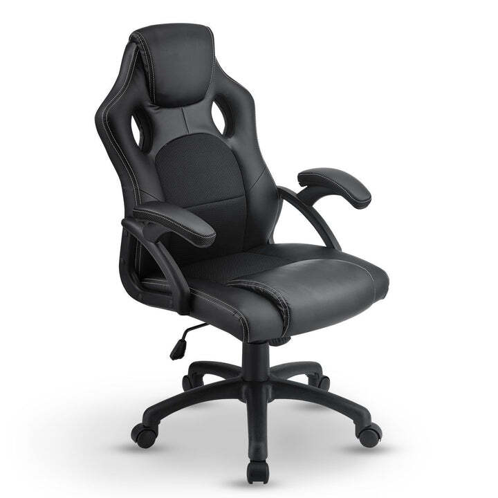 Racing Schreibtischstuhl Montreal ergonomisch drehbar gepolstert schwarz 120kg - 4260304763162