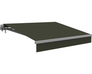 B-Ware Gelenkarmmarkise 2x1,5m grau Uni mit Lotuseffekt Gestell RAL 9006 weißaluminium