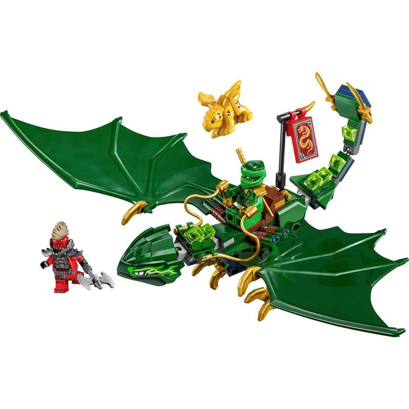 LEGO NINJAGO Lloyds grüner Walddrache Spielset mit 2 Minifiguren und Drachenbaby - 5702017815640