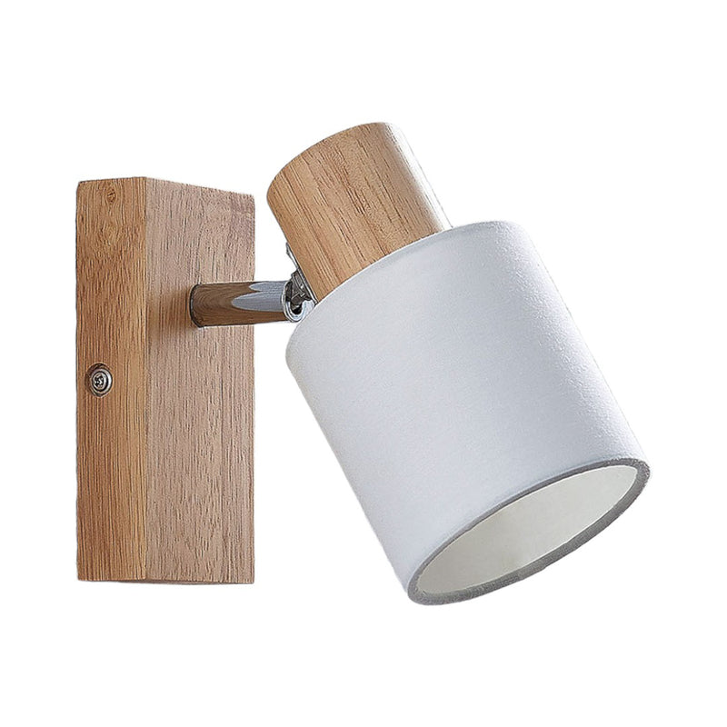 Lindby Deckenspot Wanessa LED Strahler Wandleuchte dimmbar Holz weiß 14cm - 4251096566741