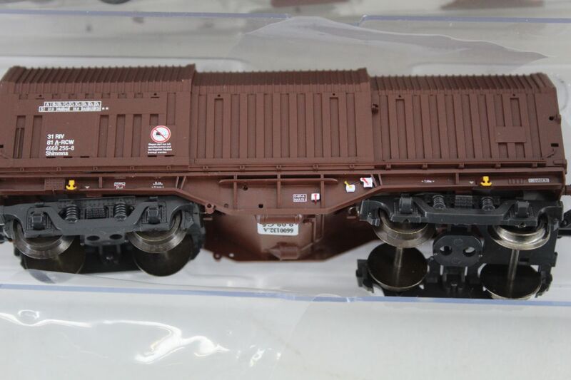 Roco Packwagen Wagenset Shimmns mit zwei Teleskophaubenwagen DC H0 276mm ÖBB - 9005033070779