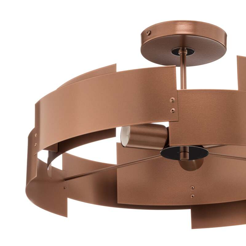 Deckenleuchte Tori kupfer Euluna 3-flammig dimmbar 28 cm hoch 48 cm Durchmesser - 4251911799934