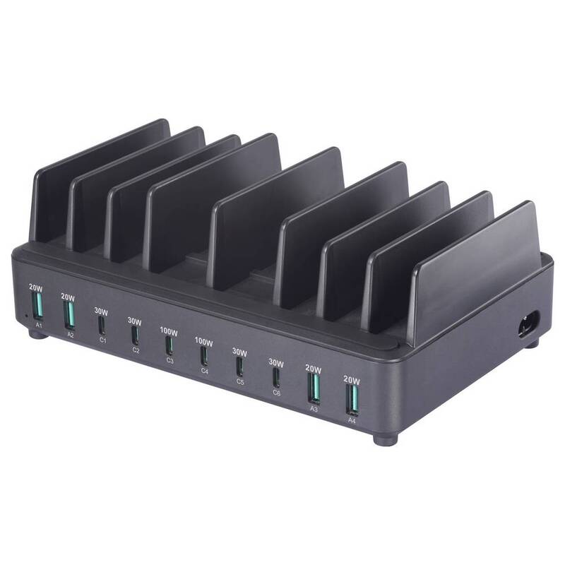 VOLTCRAFT USB-Ladestation Ladegerät Schnellladegerät UC-240W01 240W Schwarz - 4064161497051