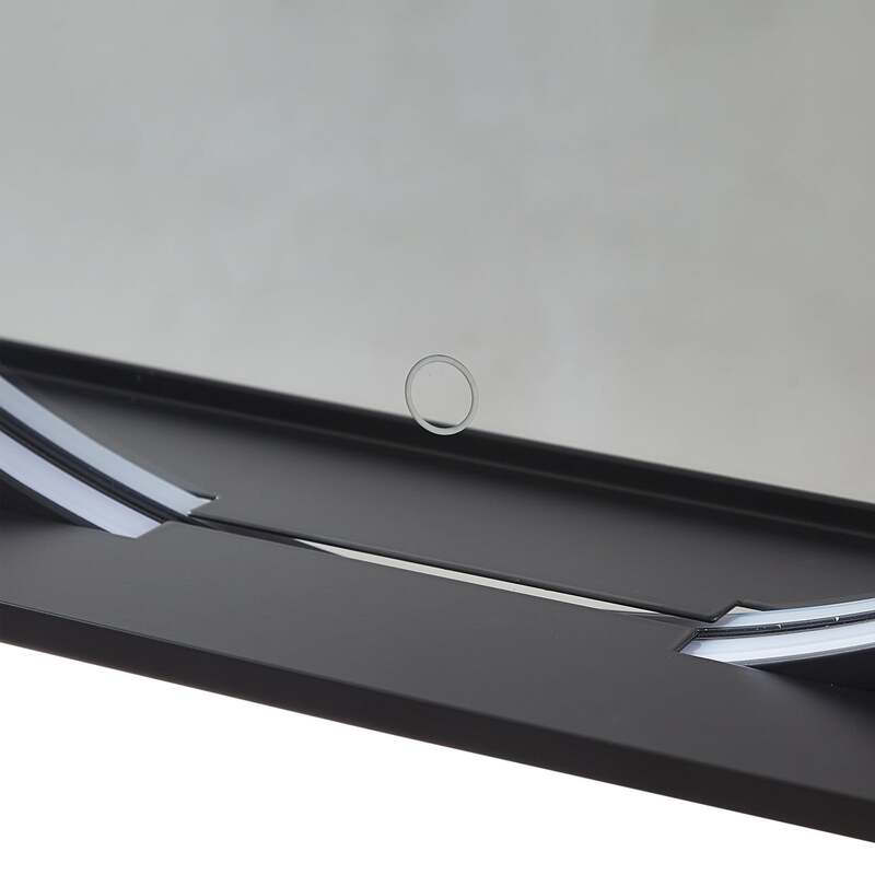 Lucande Spiegel Badspiegel LED Ablage Aluminium Glas schwarz CCT Beleuchtung Mir - 4251911777895