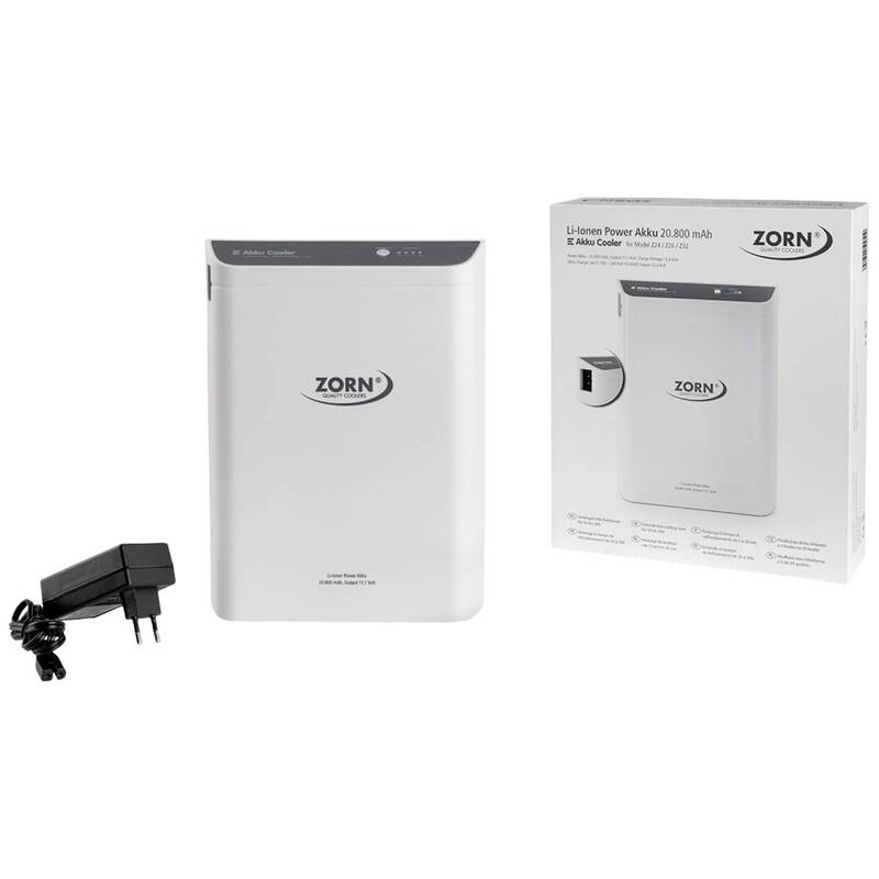 ZORN Akku-Kühlbox Z 26 LNE 25 l 7,8 Ah Thermoelektrisch 12 V 230 V Blau-Weiß - 4251702500657