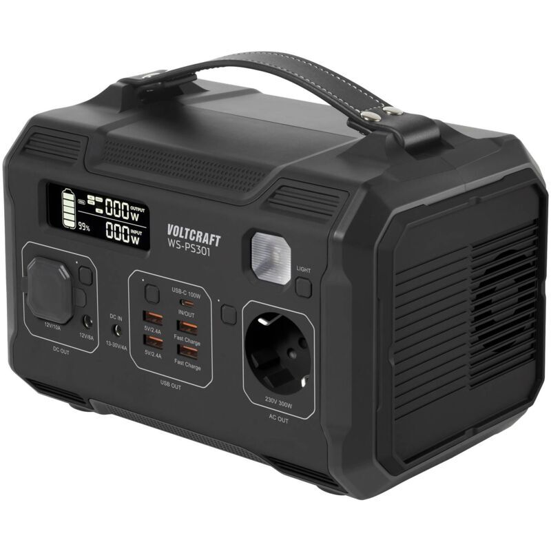 VOLTCRAFT WS-PS301 276Wh Powerstation Fast Charge Nickel-Mangan-Cobalt Schwarz - 4064161229133