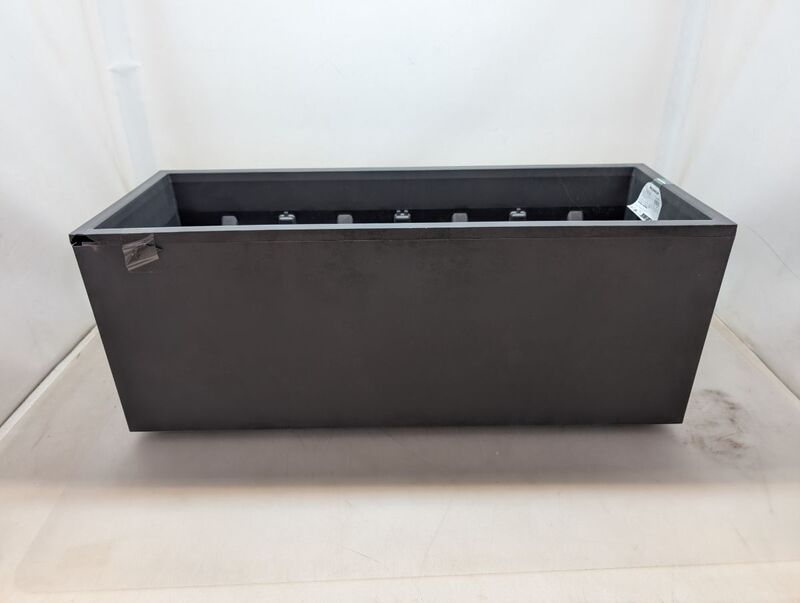 Deroma Pflanzkasten Hochbeet Millennium 39x99,3cm Anthrazit mit 8 Rädern - 0191942097446