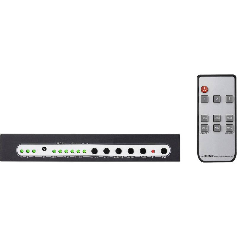 SpeaKa Professional HDMI-Switch 3 Port UHD 4K 60Hz Manuell Schwarz 179x67mm - 4016138982459