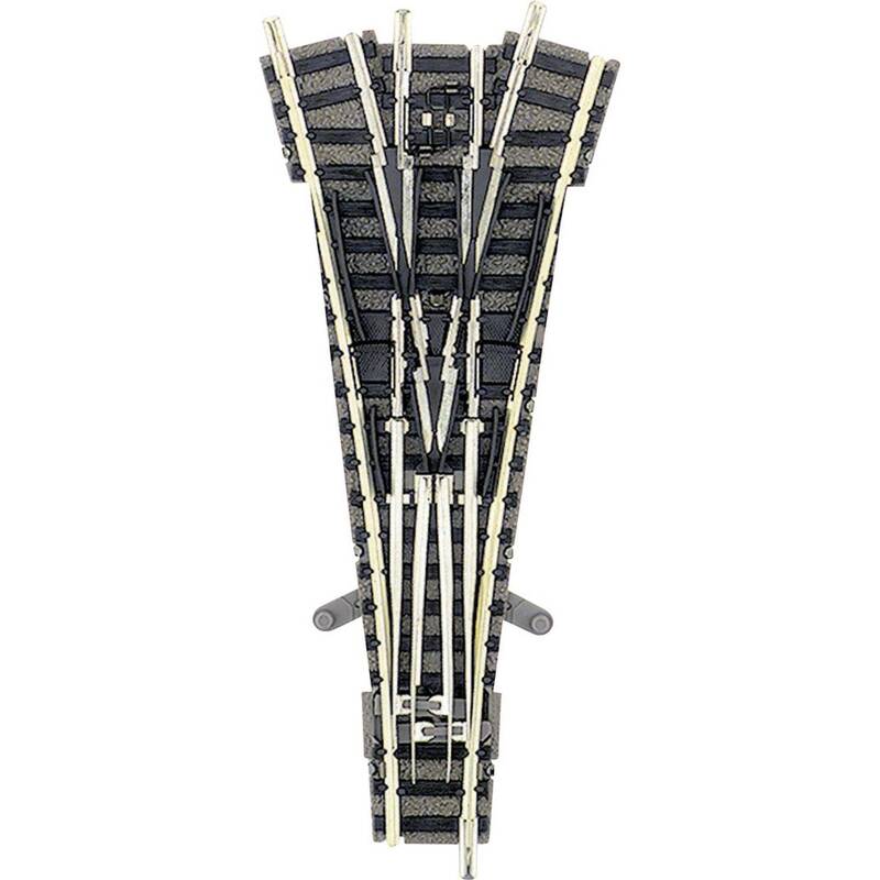 Fleischmann N Fleischmann piccolo Dreiwegweiche 111mm 15° Handbetrieb 1 Stück - 4005575091572