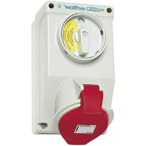 B-Ware Walther Werke CEE Wandsteckdose 32A 5polig 400V IP44 mit Schalter 1 Stück