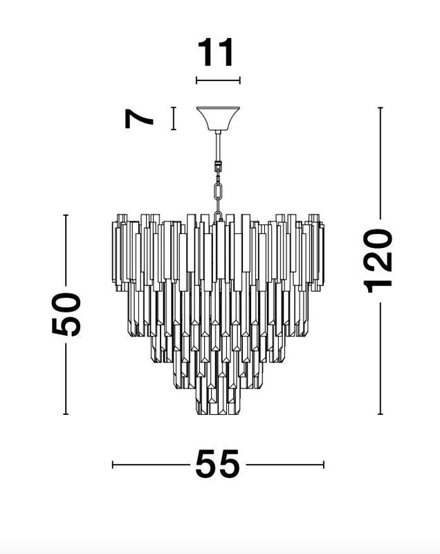 Nova Luce Pendelleuchte Hängeleuchte GRANE Gold Kristall E14 LED SIEHE TEXT/FOTO - 5212017427144