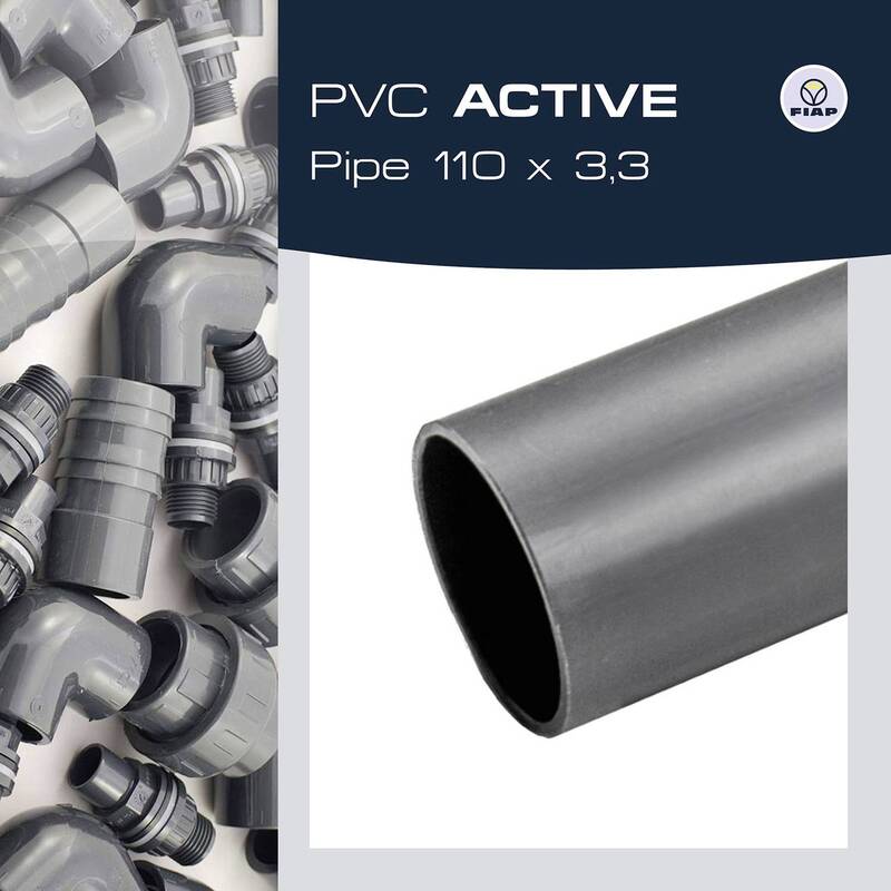 FIAP Rohr Leitung PVC Rohrleitung PVCU 110 mm Wasserleitung 1 m 57 STÜCK - 4260063164293