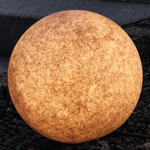 B-Ware Heitronic Gartenleuchte Außenleuchte Mundan LED Dekoleuchte terracotta Ø50cm
