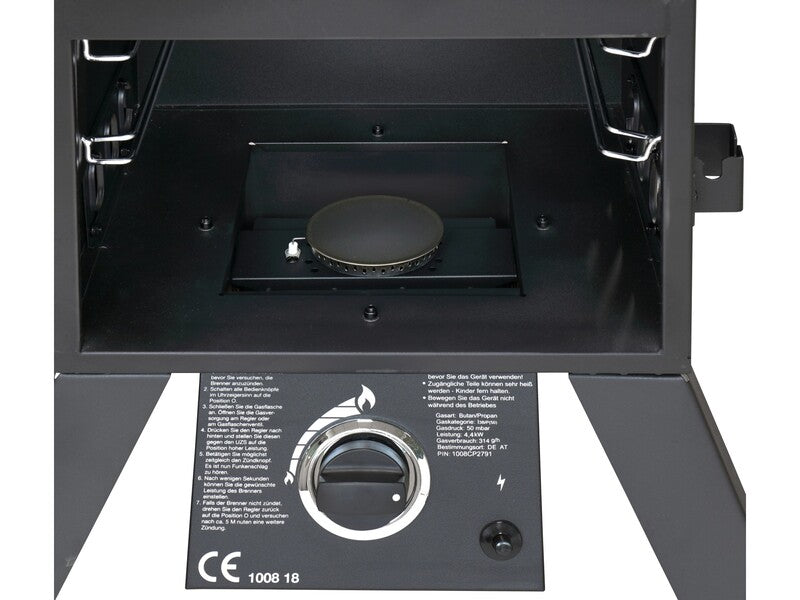 El Fuego Gasgrill Portland XL Grillgerät 4,4kW Schwarz Garten 64x127,5x50cm - 4250373231723