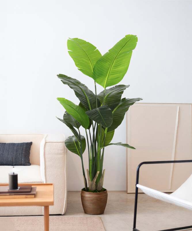 Künstliche Paradiesvogelblume Strelitzie Kunstpflanze Pflegeleicht 120cm - 56117447098754