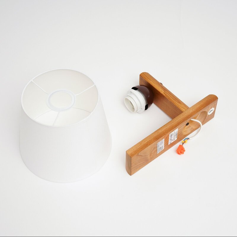 Euluna Wandleuchte Sweden mit Holzgestell eiche rustikal Wandlampe Lampe Leuchte - 4251911789331