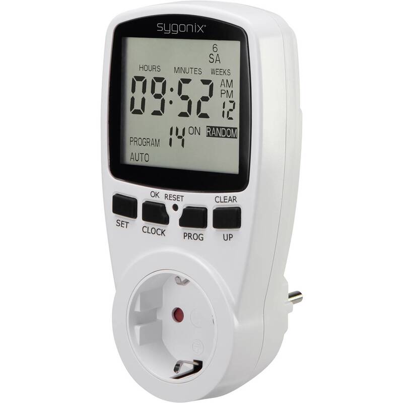 DIGITALE WOCHENZEITSCHALTUHR SYGONIX TM2 mit 16 Programmen und Timer-Funktion - 4053199520114