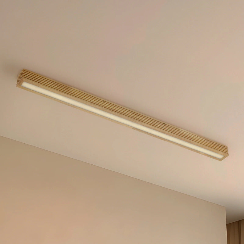 Lucande Deckenleuchte Lampe LED Eiche hellbraun Emara dimmbar Wohnzimmer Holz - 4255830900808