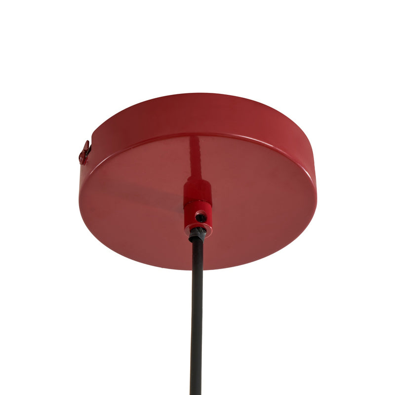 Lindby Hängeleuchte Pendelleuchte Lampe rot Metall E27 Durchmesser 35cm - 4255830903588